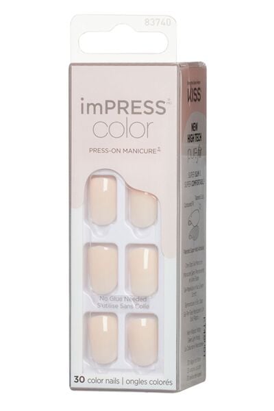 KİSS Color Kendinden Yapışkanlı Takma Tırnak Kısa Nude