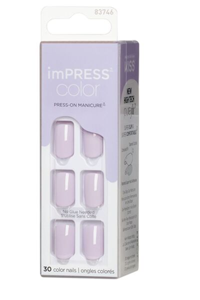 KİSS Color Kendinden Yapışkanlı Takma Tırnak Kısa Lila