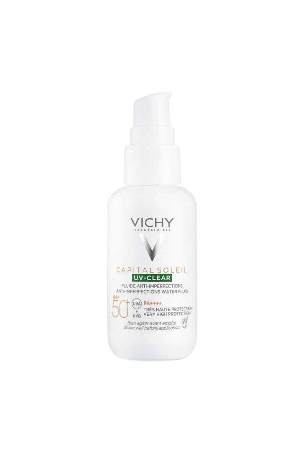 Vichy Capital Soleil Uv Clear Spf50 Yağlı Ve Akneli Ciltler Güneş Koruyucu 40ml