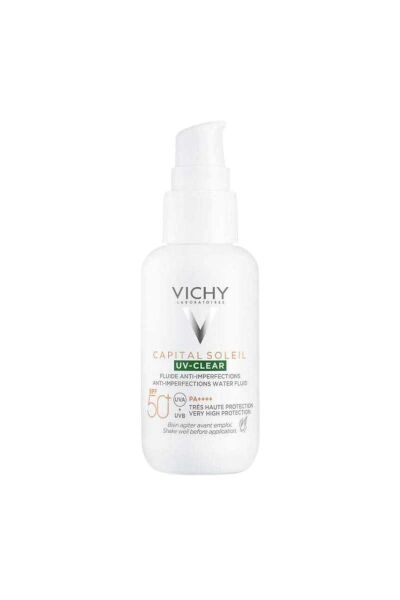 Vichy Capital Soleil Uv Clear Spf50 Yağlı Ve Akneli Ciltler Güneş Koruyucu 40ml