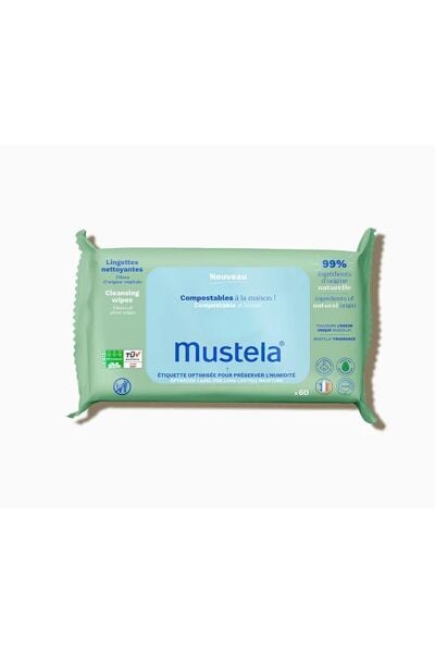 Mustela Compost Cleansing Wipes Kompost Edilebilir Islak Mendil 60 Yaprak