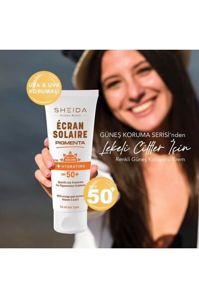 Sheida Ecran Solaire Pigmenta Ton Eşitleyici Renkli Kapatıcı Spf 50 Güneş Kremi 75ml Lekeli Ciltler Için
