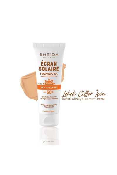 Sheida Ecran Solaire Pigmenta Ton Eşitleyici Renkli Kapatıcı Spf 50 Güneş Kremi 75ml Lekeli Ciltler Için