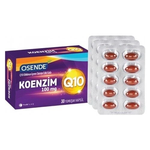 Osende Koenzim 100mg Q10 30 Yumuşak Kapsül