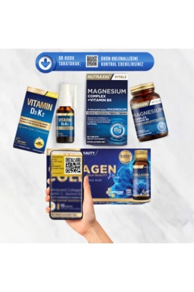 Nutraxin Magnezyum Complex 60 Tablet 125 Mg - Bisiglinat - Taurat - Malat - Sitrat - B6