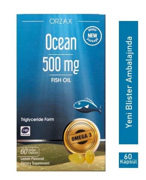 Ocean Omega 3 Balık Yağı 500mg 60 Kapsül