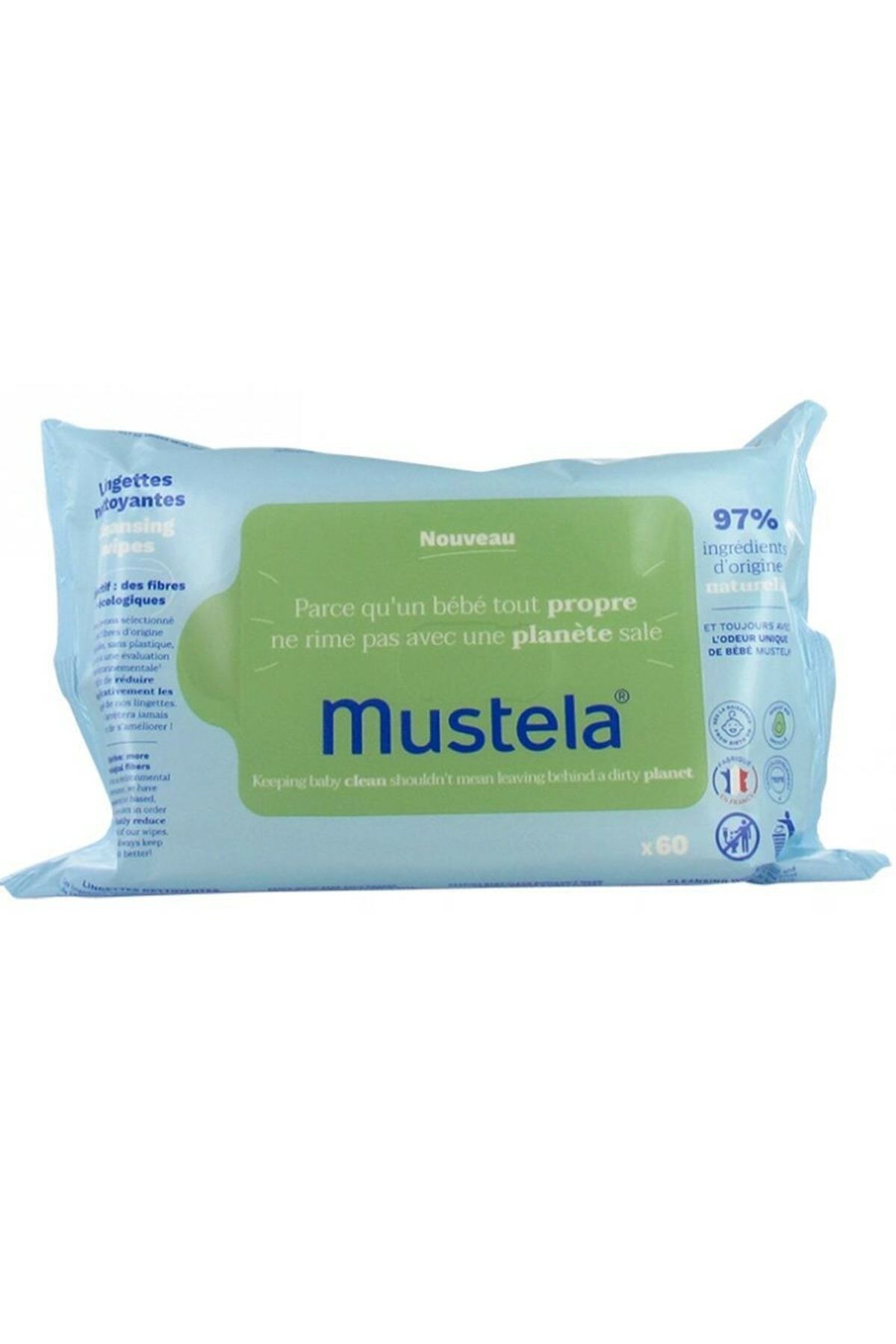 Mustela Avocado Cleansing Wipes 60 Adet Islak Mendil