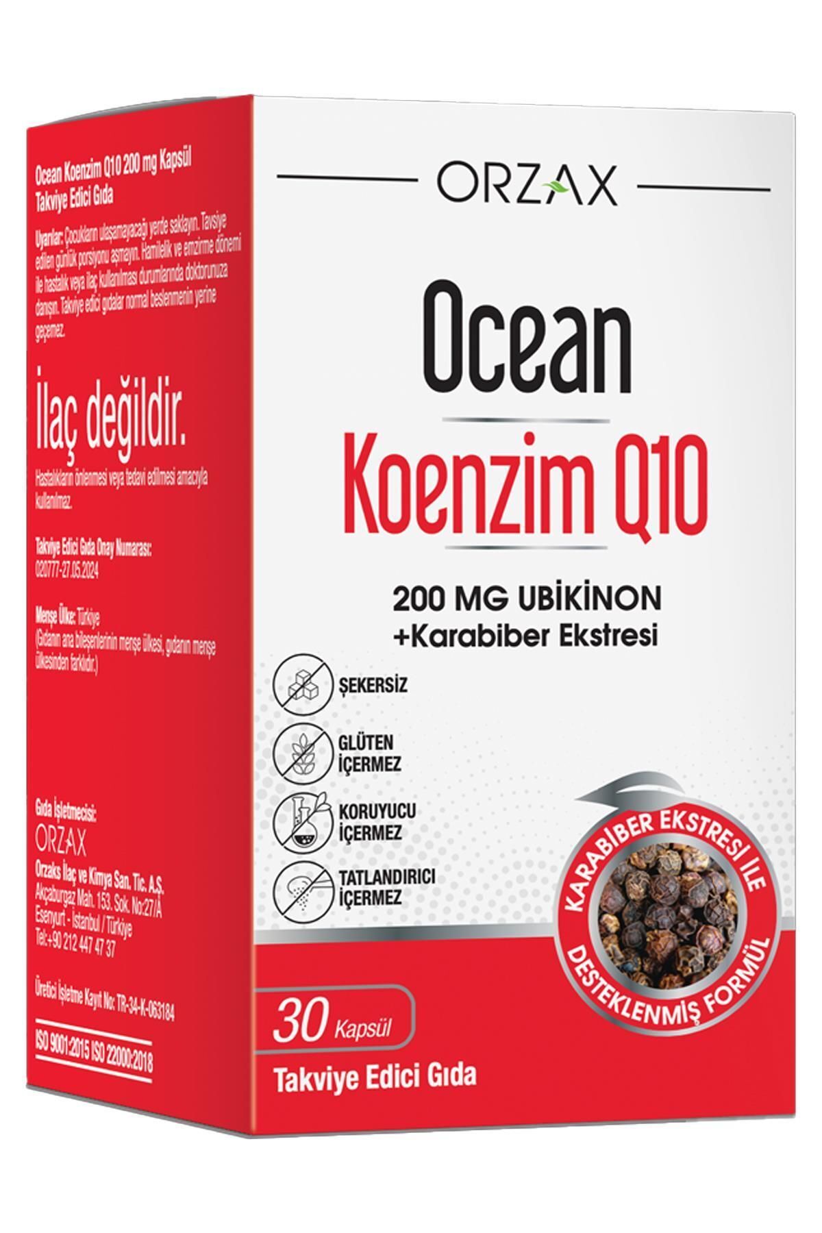 Ocean Koenzim Q10 200 mg 30 Kapsül