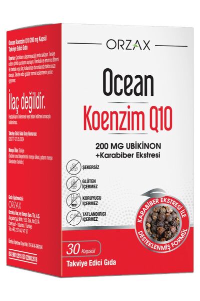 Ocean Koenzim Q10 200 mg 30 Kapsül