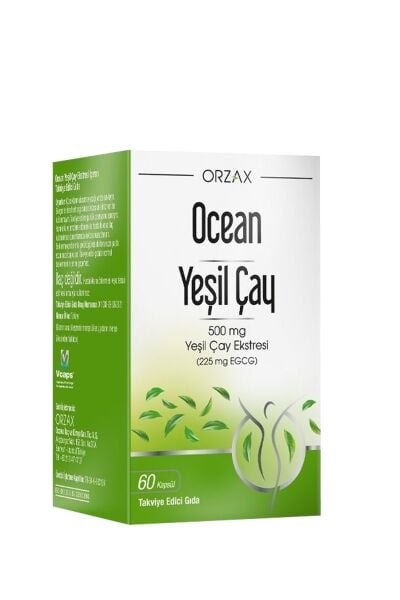 Ocean Green Tea 500mg Yeşil Çay Ekstresi 60 Kapsül