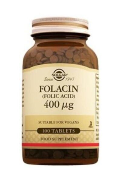 Solgar Folic Acid Folacin 400 mcg 100 Tablet