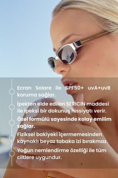 Sheida Ecran Solaire Yüz Güneş Kremi Spf 50 75 ml | Leke Karşıtı, Nemlendirici Ve Güneş Koruyucu