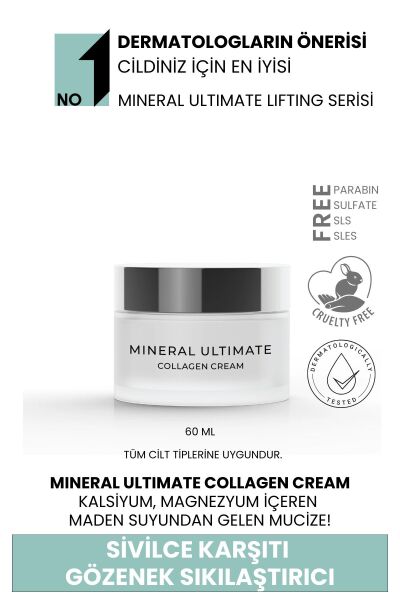 Sheida Mineral Ultimate Kolajen Krem – Siyah Nokta, Ve Yaşlanma Karşıtı Niacinamide Içerikli – 60 ml