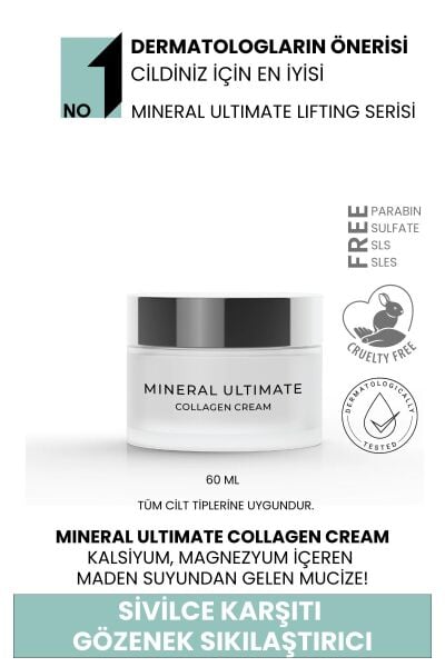 Sheida Mineral Ultimate Kolajen Krem – Siyah Nokta, Ve Yaşlanma Karşıtı Niacinamide Içerikli – 60 ml