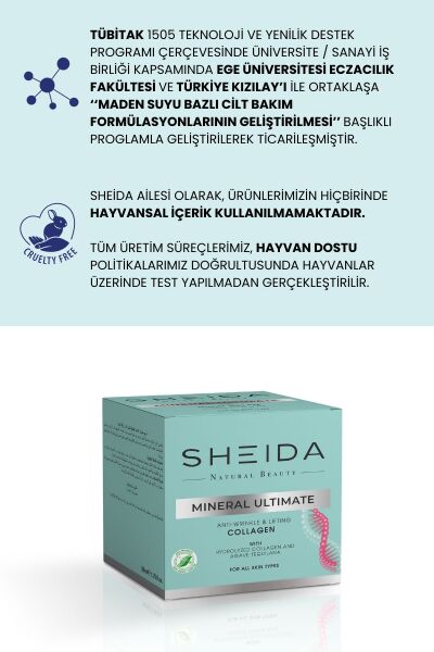 Sheida Mineral Ultimate Kolajen Krem – Siyah Nokta, Ve Yaşlanma Karşıtı Niacinamide Içerikli – 60 ml