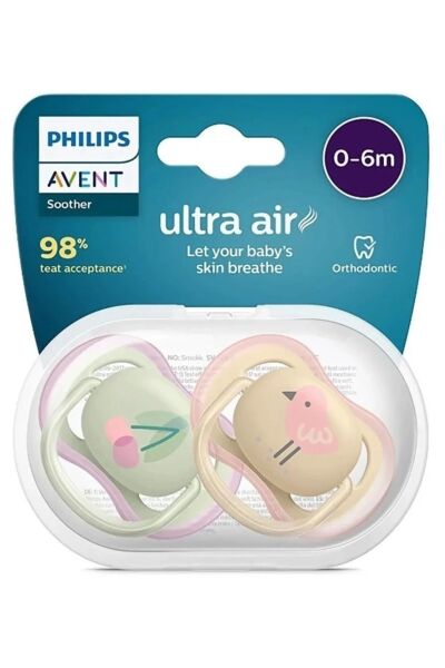Philips Avent Ultra Air Emzik 0-6 Ay 2li Kız Scf085/59