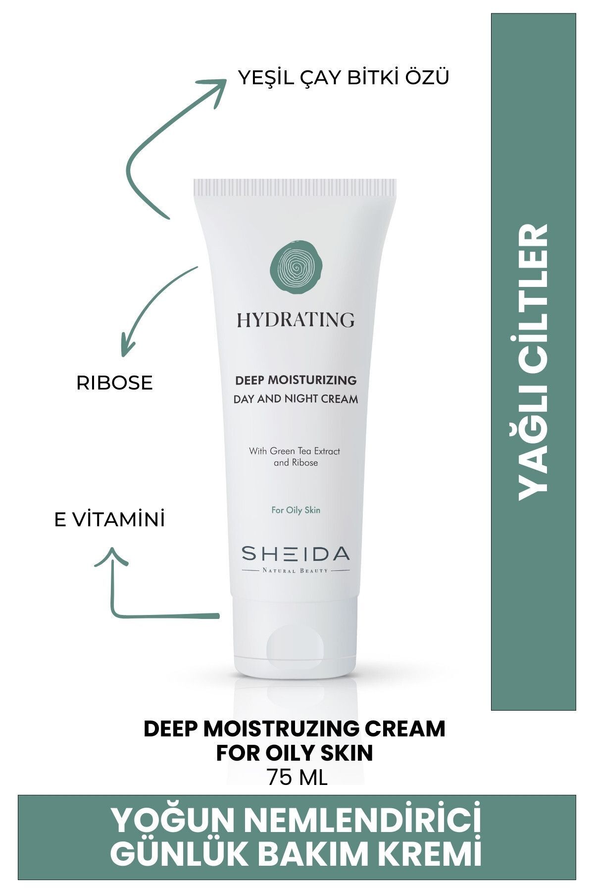 Sheida Hydratıng Yoğun Nemlendirici Günlük Bakım Kremi 75ml Yağlı Ciltler