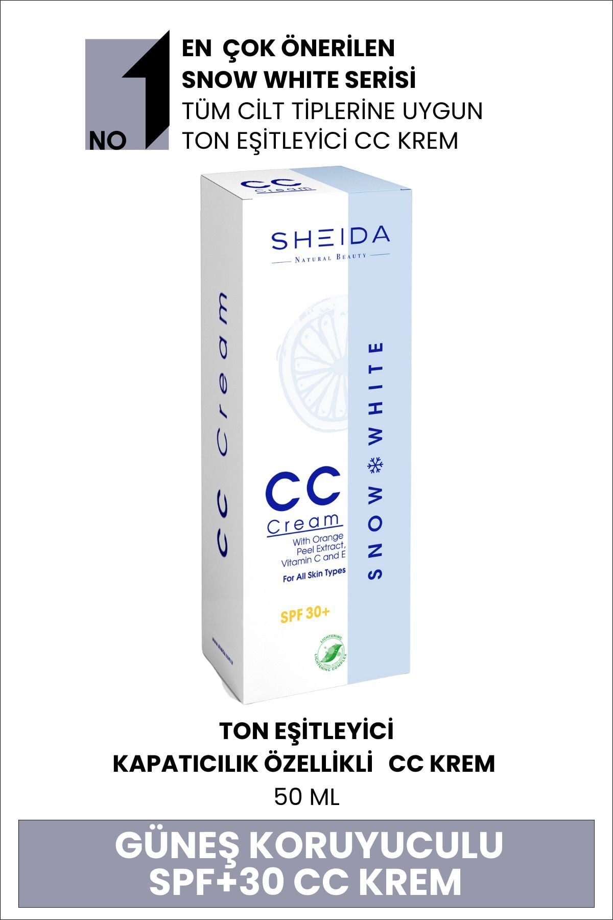 Sheida Snow White Cc Krem Spf 30