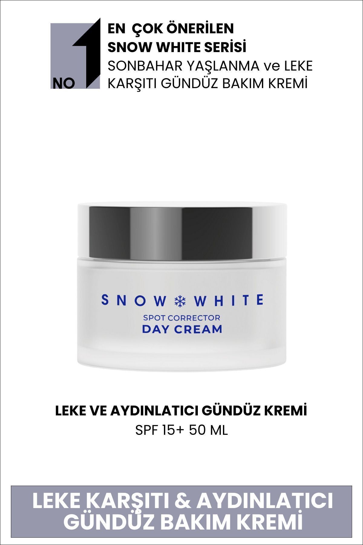 Sheida Snow White Cilt Beyazlatıcı , Aydınlatıcı Leke Karşıtı Spf15 Gündüz Bakım Kremi 50 ml