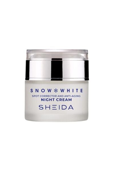 Sheida Snow White Cilt Beyazlatıcı , Aydınlatıcı Leke Karşıtı Gece Bakım Kremi 50 ml