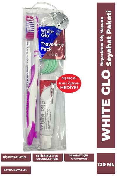 White Glo Beyazlatıcı Diş Macunu ve Fırçası Seyahat Paketi