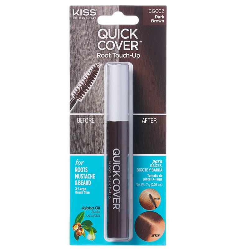 Kiss Ouick Cover Anında beyaz saç kapatıcı Maskara - Kahve Rengi - 731509005875