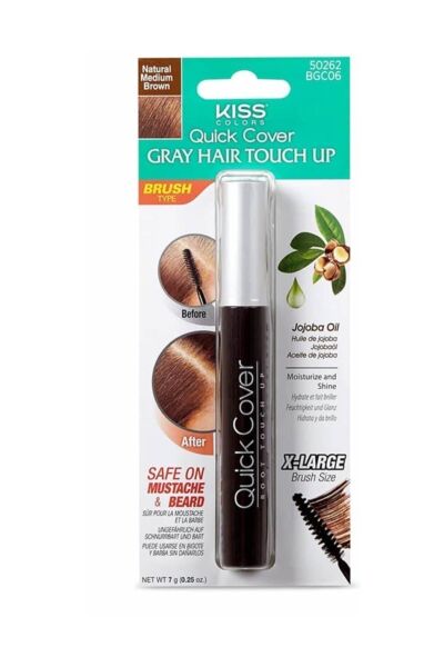 Kiss Quick Cover Beyazlar Için Anında Kapatıcı Saç Maskarası - Kızıl Kahve -731509502626