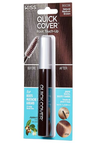 Kiss Quick Cover Beyazlar Için Anında Kapatıcı Saç Maskarası - Kızıl Kahve -731509502626