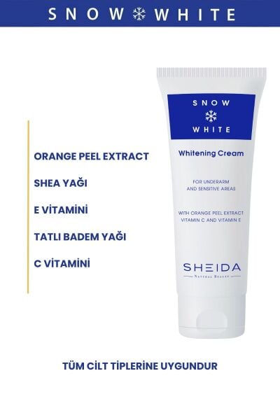 Sheida Snow White Ton Açıcı Ve Beyazlaştırıcı Koltuk Altı Ve Özel Bölge Kremi 75 ml