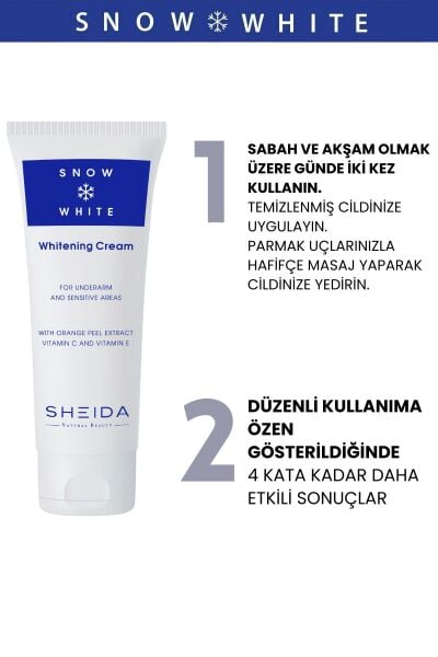 Sheida Snow White Ton Açıcı Ve Beyazlaştırıcı Koltuk Altı Ve Özel Bölge Kremi 75 ml