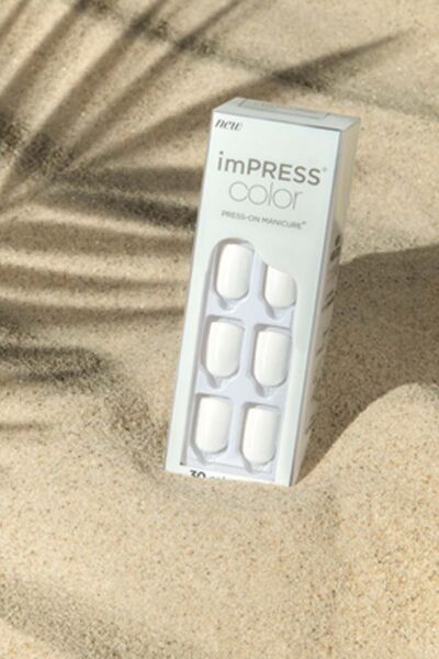 Kiss Color Kendinden Yapışkanlı Takma Tırnak Kısa Beyaz