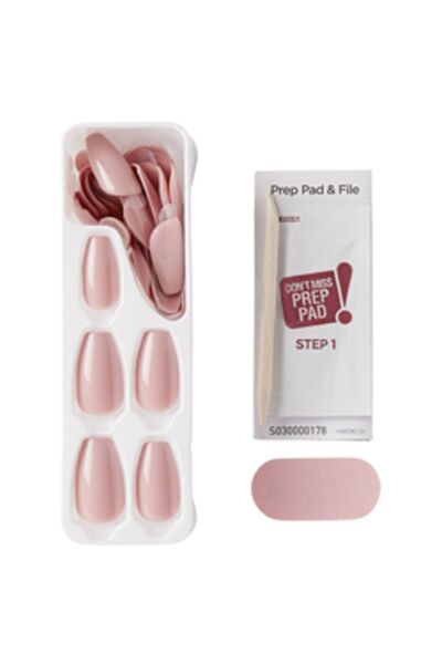 Impress Color Kendinden Yapışkanlı Takma Tırnak Uzun Nude Kiremit