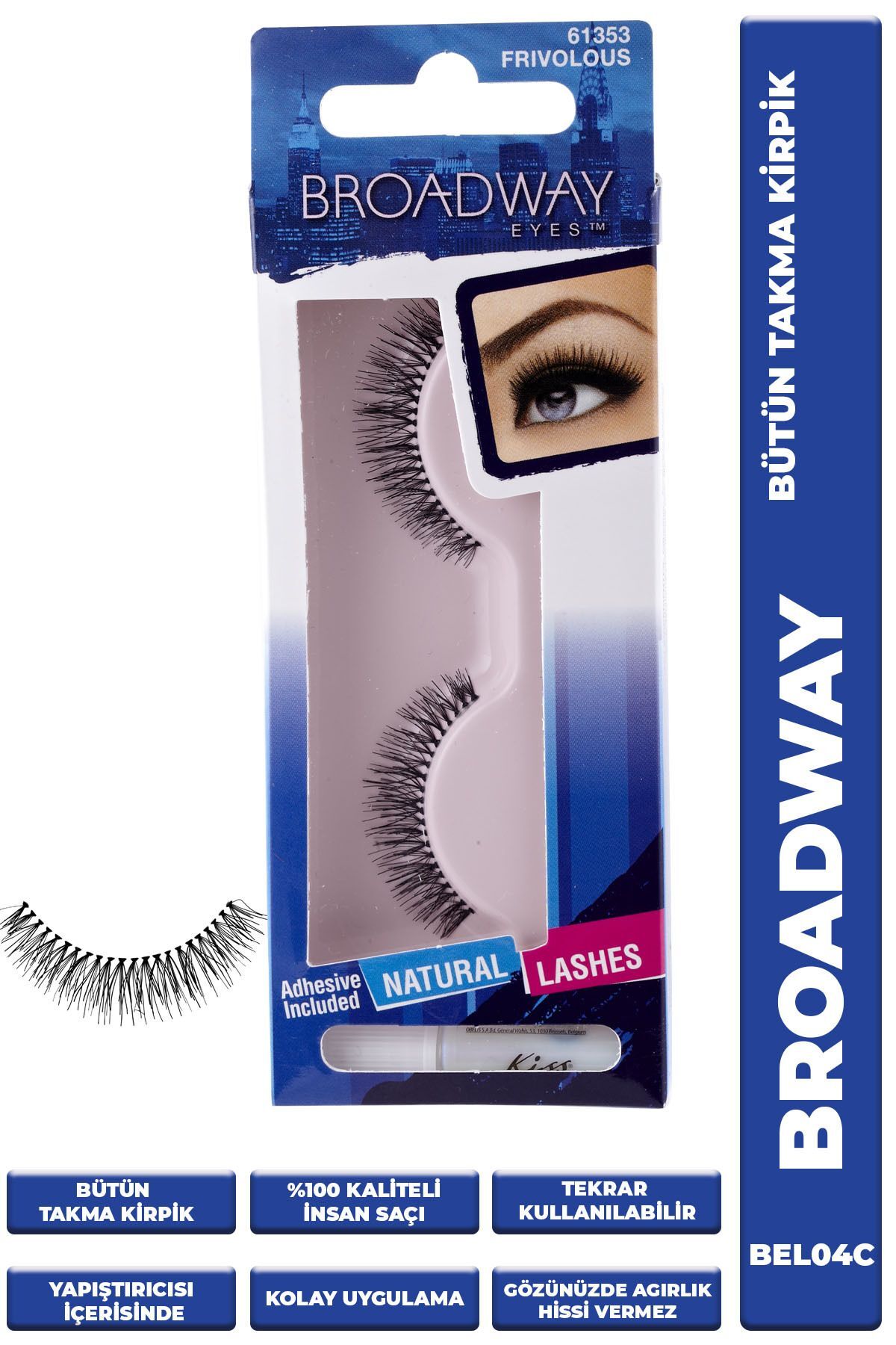 KİSS Broadway Bütün Takma Kirpik Doğal
