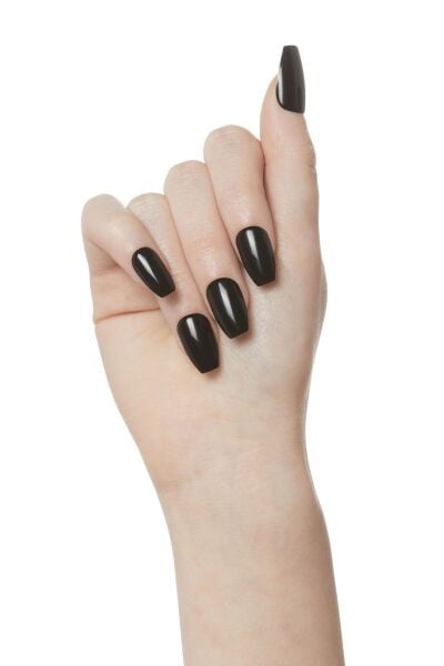 Kiss Color Kendinden Yapışkanlı Takma Tırnak Medium - All Black - 1 Adet