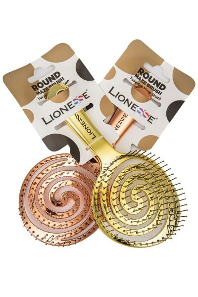 Lionesse Üç Boyutlu Saç Fırçası 8592 - Rosegold , Hızlı Kurutucu , Esnek