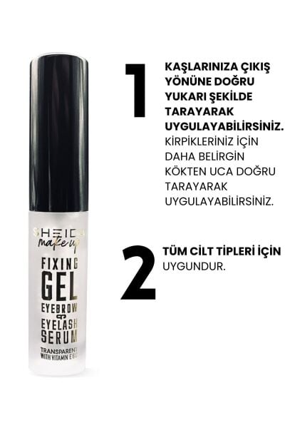 Sheida Fixing Gel Eyebrow & Eyelash Serum E Ve C Vitamini (SABİTLEYİCİ JEL KAŞ & KİRPİK SERUM)