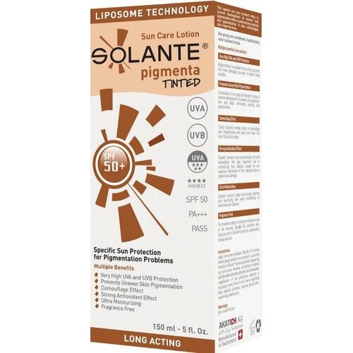 Solante Pigmenta Tinted Güneş Koruyucu Losyon Spf 50 150 ml