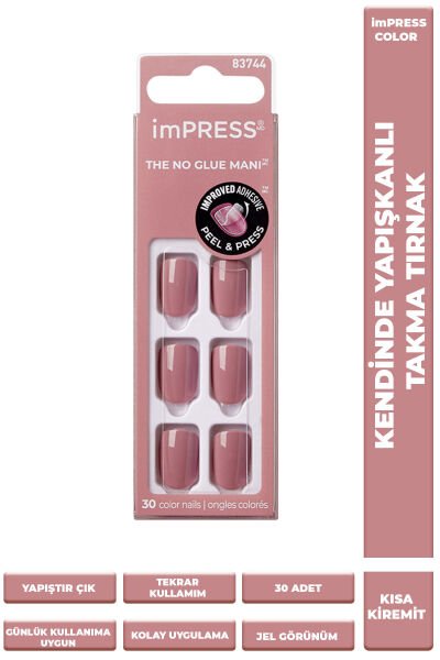 Kiss Impress Color Kendinden Yapışkanlı Takma Tırnak - Kısa- Kımc005