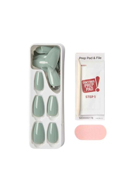 Kiss Impress Color Kendinden Yapışkanlı Takma Tırnak Medium - Going Green - 1 Adet