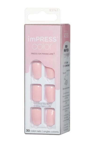 Kiss Impress Color Kendinden Yapışkanlı Takma Tırnak Kısa Parlak Açık Pembe