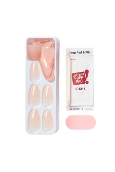 Impress Color Kendinden Yapışkanlı Takma Tırnak Uzun Nude