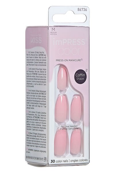 Impress Color Kendinden Yapışkanlı Takma Tırnak Medium - Pink Dream