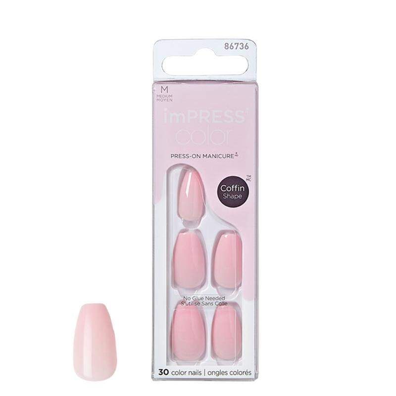 Impress Color Kendinden Yapışkanlı Takma Tırnak Medium - Pink Dream