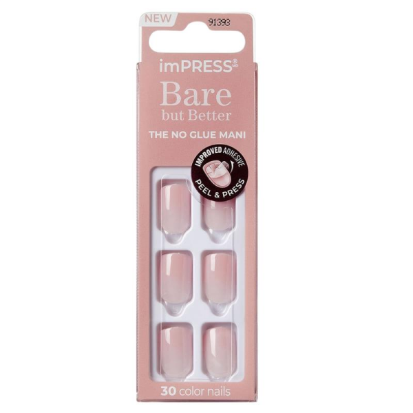 Impress Kendinden Yapışkanlı Takma Tırnak Kısa Pudra Ombre