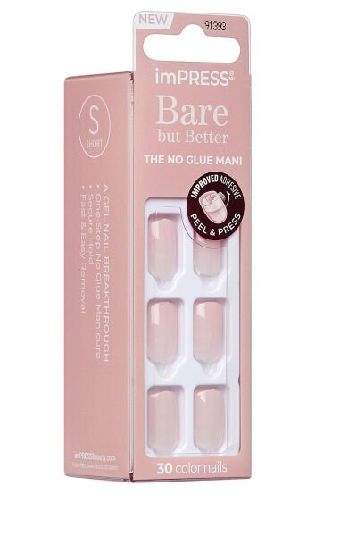 Impress Kendinden Yapışkanlı Takma Tırnak Kısa Pudra Ombre