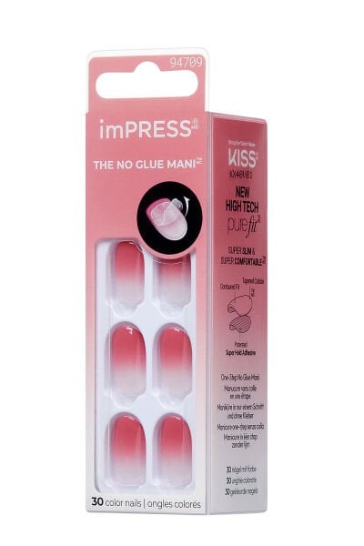 Impress Kendinden Yapışkanlı Takma Tırnak Kısa Ombre Pembe