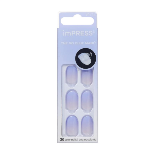 Impress Kendinden Yapışkanlı Takma Tırnak Kısa Ombre Lila