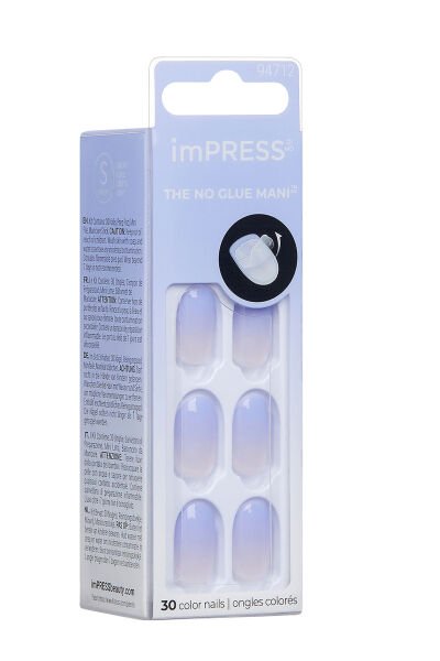 Impress Kendinden Yapışkanlı Takma Tırnak Kısa Ombre Lila