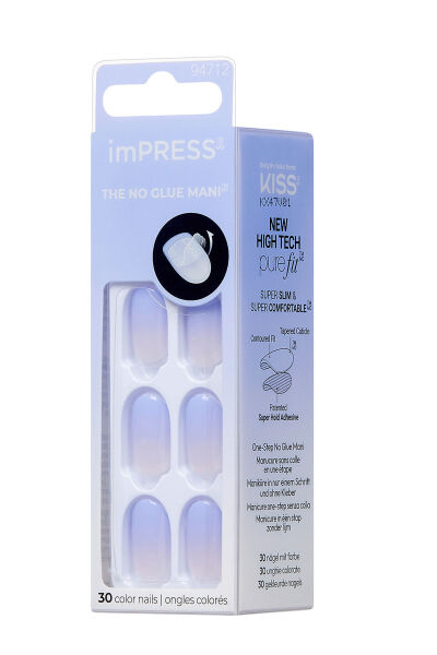 Impress Kendinden Yapışkanlı Takma Tırnak Kısa Ombre Lila