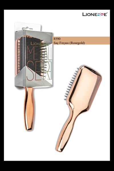 Metalik Saç Fırçası 8590 Rosegold - Geniş Yüzey, Kolay Tarama , Metalik Renk